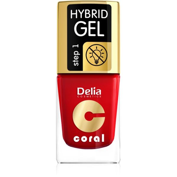 Delia Cosmetics Delia Cosmetics Coral Nail Enamel Hybrid Gel гел лак за нокти цвят 01 11 мл.