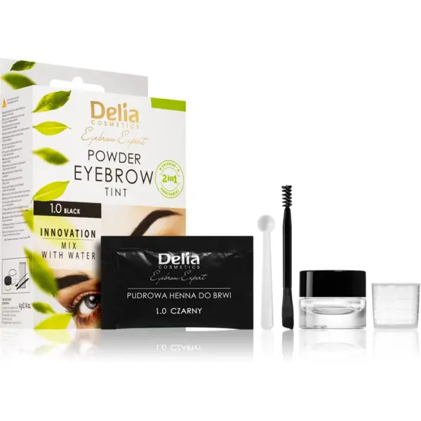 Delia Cosmetics Delia Cosmetics Eyebrow Expert тонираща боя за вежди цвят 1.0 Black 4 гр.