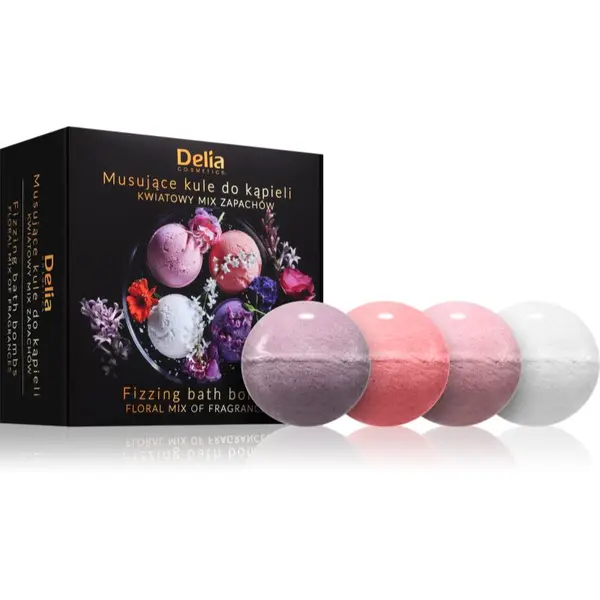 Delia Cosmetics Delia Cosmetics Fizzing Bath Bombs Floral Mix подаръчен комплект за вана 4x100 гр.