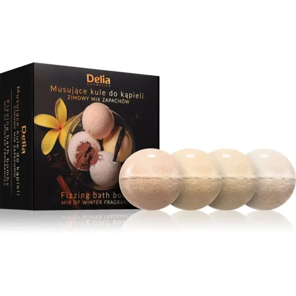 Delia Cosmetics Delia Cosmetics Fizzing Bath Bombs Winter Mix подаръчен комплект за вана 4x100 гр.