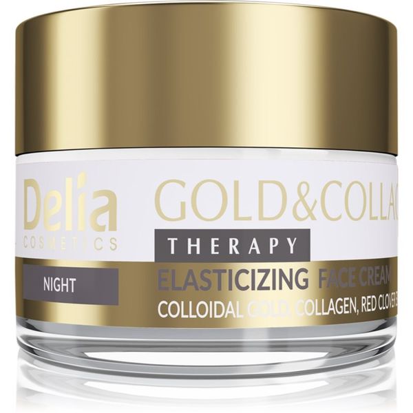 Delia Cosmetics Delia Cosmetics Gold & Collagen Therapy нощен крем увеличаващ еластичността на кожата 50 мл.