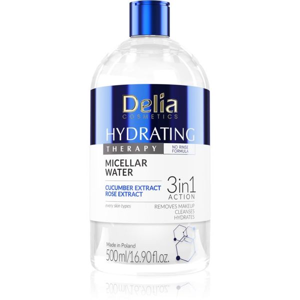 Delia Cosmetics Delia Cosmetics Hydrating Therapy мицеларна вода 3 в 1 500 мл.