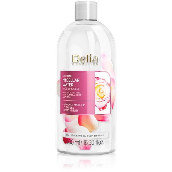 Delia Cosmetics Delia Cosmetics Micellar Water Rose Petals Extract успокояваща почистваща мицеларна вода 500 мл.