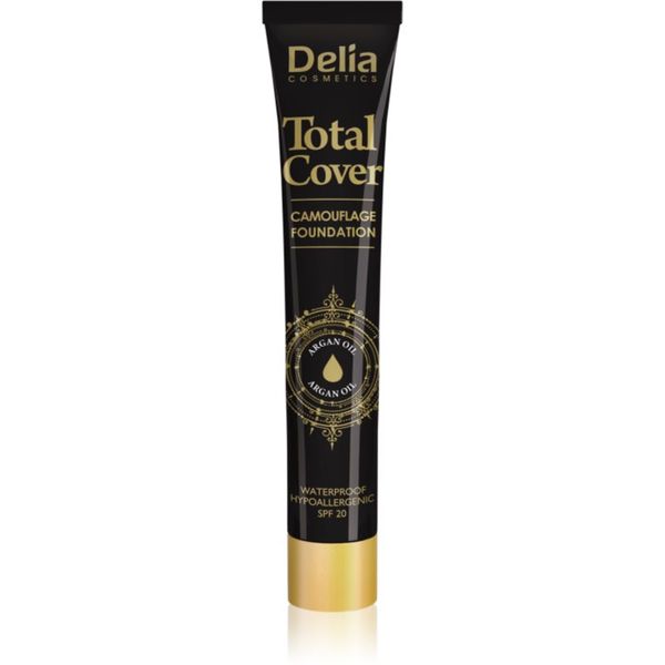 Delia Cosmetics Delia Cosmetics Total Cover водоустойчив фон дьо тен SPF 20 цвят 52 Ivory 25 гр.