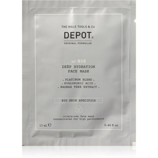 Depot Depot No. 808 Deep Hydration Face Mask хидратираща в дълбочина маска за мъже 12x13 мл.