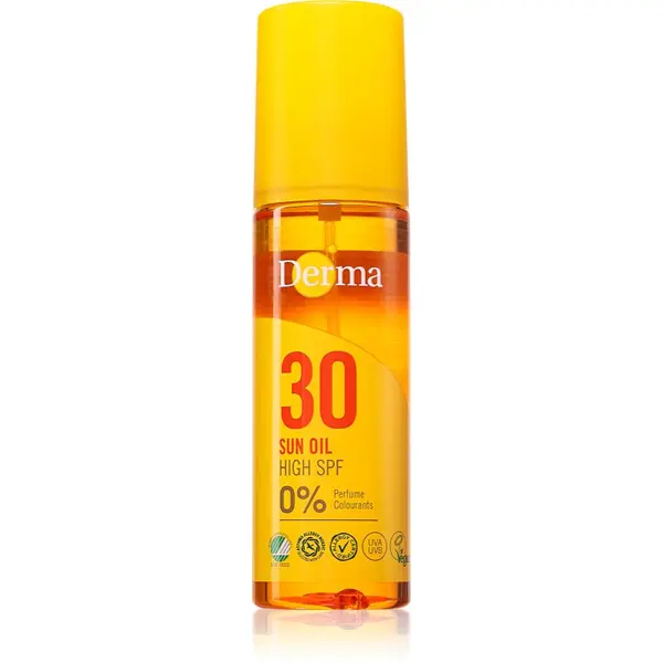 Derma Derma Sun Oil масло за грижа и придобиване на тен SPF 30 150 мл.