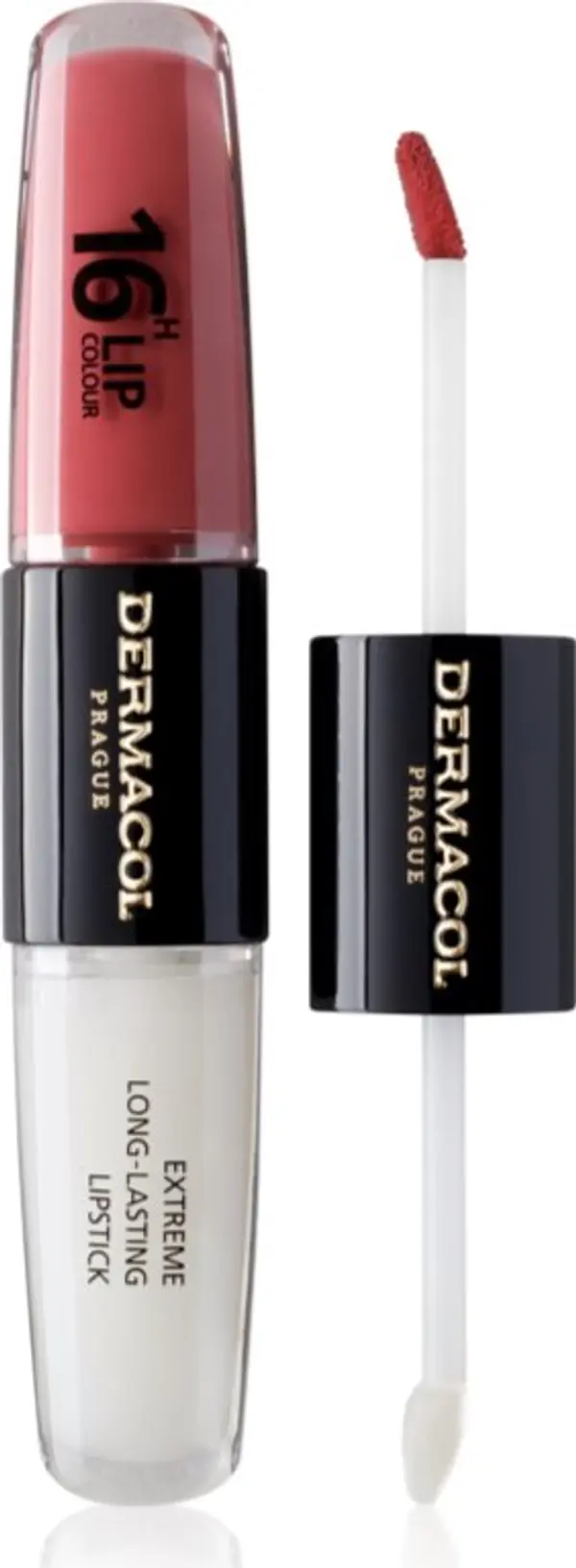 Dermacol Dermacol 16H Lip Colour дълготрайно червило и гланц за устни цвят 01 Bella Aura 2x4 мл.