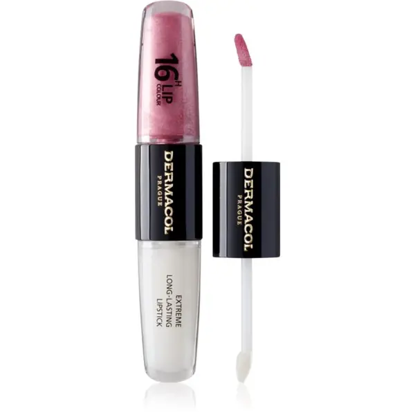 Dermacol Dermacol 16H Lip Colour дълготрайно червило и гланц за устни цвят 11 Soft Heart 2x4 мл.