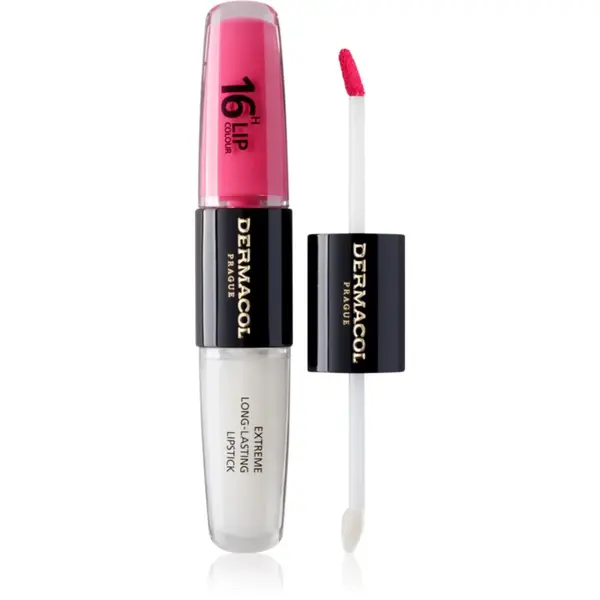 Dermacol Dermacol 16H Lip Colour дълготрайно червило и гланц за устни цвят 18 Cotton Candy 2x4 мл.