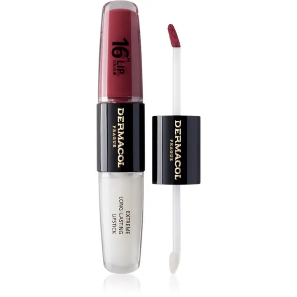 Dermacol Dermacol 16H Lip Colour дълготрайно червило и гланц за устни цвят 28 Royal Peony 2x4 мл.