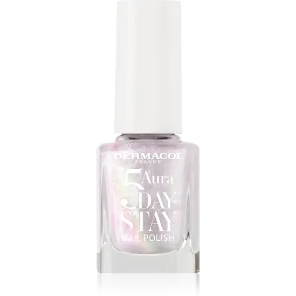 Dermacol Dermacol 5 Day Stay Aura дълготраен лак за нокти перлен блясък цвят 67 Cream Pearl 11 мл.