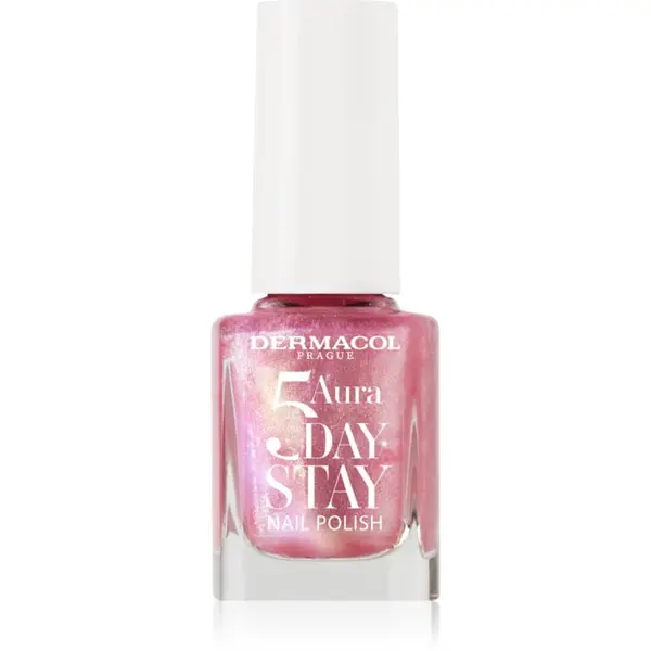 Dermacol Dermacol 5 Day Stay Aura дълготраен лак за нокти перлен блясък цвят 69 Rose Glow 11 мл.
