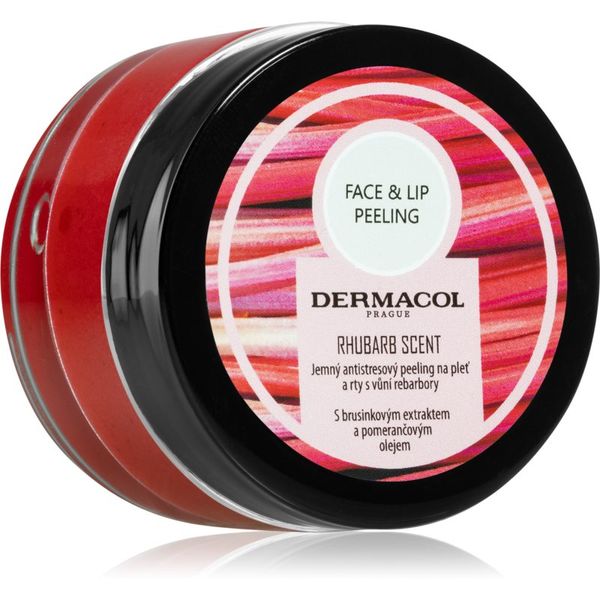 Dermacol Dermacol Face & Lip Peeling Rhubarb захарен пилинг за устни и скули 50 мл.