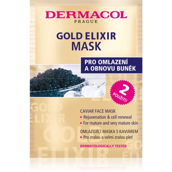 Dermacol Dermacol Gold Elixir маска за лице с хайвер 2x8 гр.