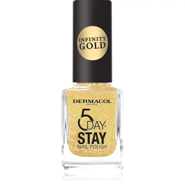 Dermacol Dermacol Infinity 5 Day Stay дълготраен лак за нокти цвят 63 Gold 11 мл.