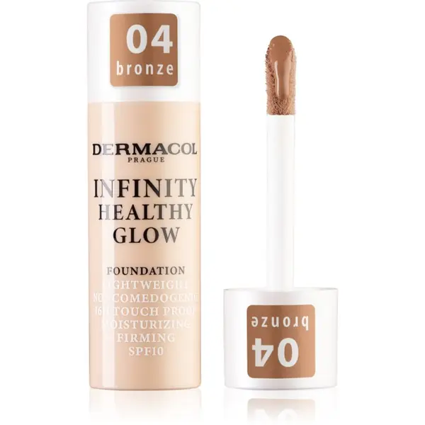 Dermacol Dermacol Infinity Healthy Glow течен фон дьо тен SPF 10 цвят 04 Bronze 20 гр.