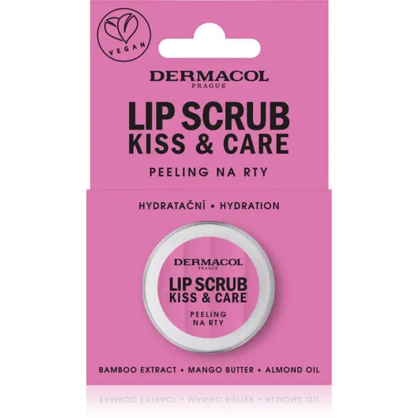 Dermacol Dermacol Kiss & Care пилинг за устни от бамбук аромати Red Fruit 12 мл.