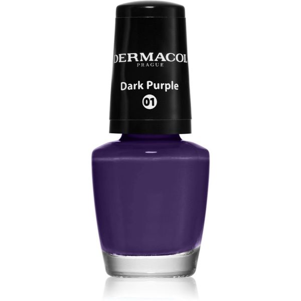 Dermacol Dermacol Mini лак за нокти цвят 01 Dark Purple 5 мл.