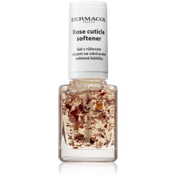 Dermacol Dermacol Nail Care Rose гел за премахване на кожичката около ноктите с розово масло 12 мл.