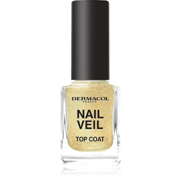 Dermacol Dermacol Nail Veil горен лак за нокти с блестящи частици цвят Sparkling Beach 11 мл.
