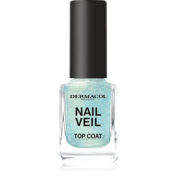 Dermacol Dermacol Nail Veil горен лак за нокти с блестящи частици цвят Sparkling Ocean 11 мл.