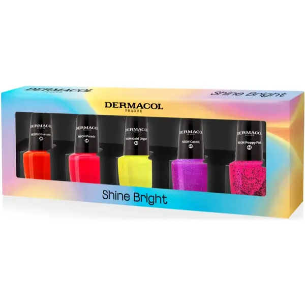 Dermacol Dermacol Neon Shine Bright комплект лак за нокти