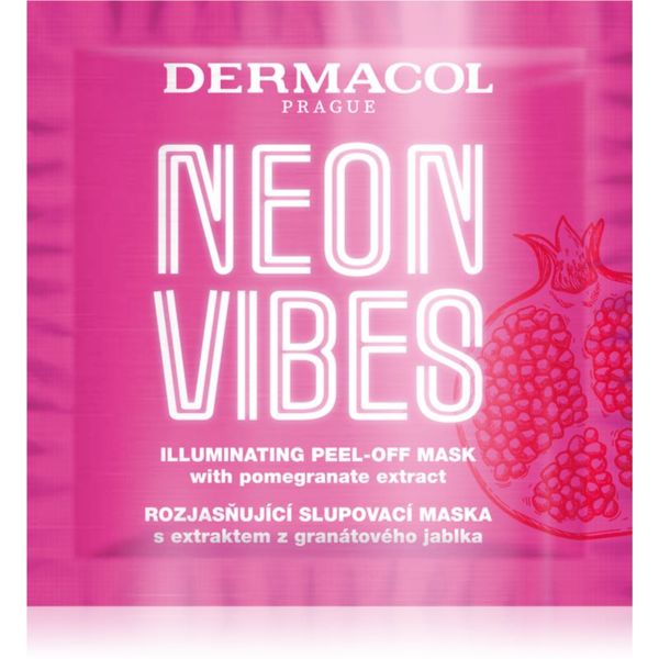 Dermacol Dermacol Neon Vibes освежаваща отлепваща се маска за мигновено озаряване 8 мл.
