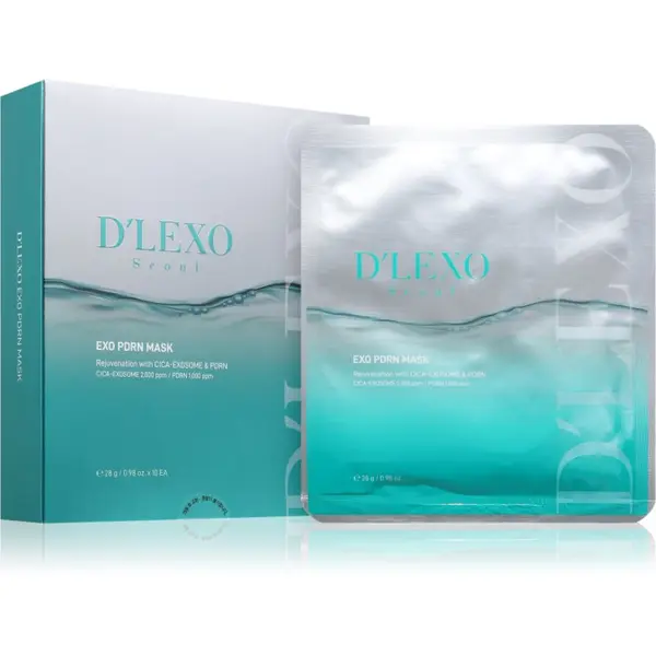 Dermaline Dermaline D'LEXO Exo PDRN Mask платнена маска с подмладяващ ефект 10x28 гр.