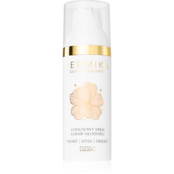Dermika Dermika Luxury Placenta подмладяващ нощен крем за лице, врат и деколкте 50 мл.