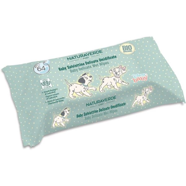 Disney Disney Naturaverde Baby Delicate Wet Wipes мокри кърпички за деца 64 бр.