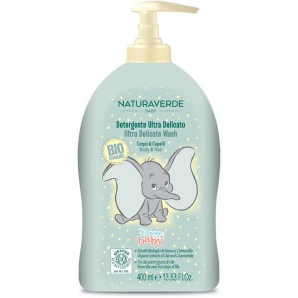 Disney Disney Naturaverde Baby Ultra Delicate Wash душ гел и шампоан 2 в 1 за деца от раждането им 400 мл.
