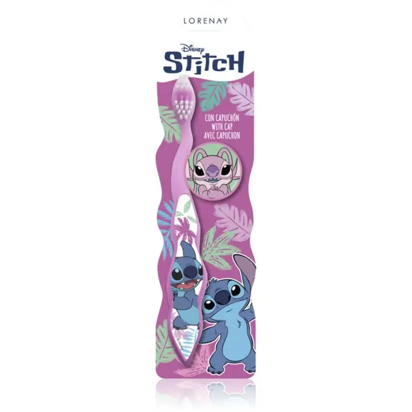 Disney Disney Stitch Toothbrush with Cap четка за зъби за деца 3 y+ 1 бр.