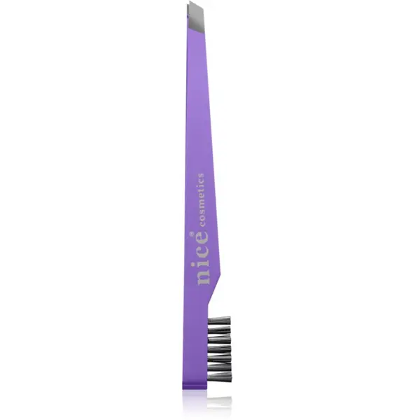 Diva & Nice Cosmetics Diva & Nice Cosmetics Accessories наклонена пинсета с четка Purple 1 бр.