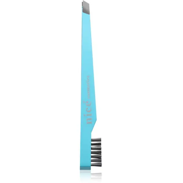 Diva & Nice Cosmetics Diva & Nice Cosmetics Accessories наклонена пинсета с четка Turquoise 1 бр.