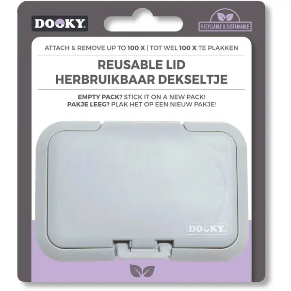 Dooky Dooky Reusable Lid Grey Card капаче за мокри кърпички 1 бр.