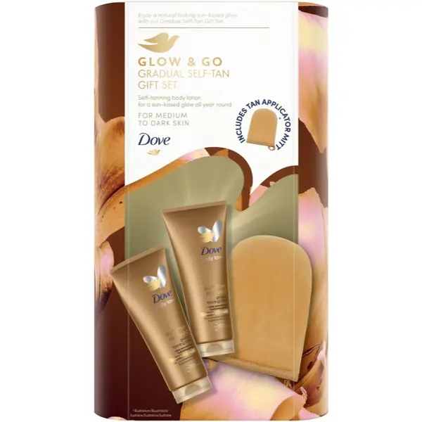 Dove Dove Glow & Go Gradual Self-Tan Gift Set комплект за перфектен загар