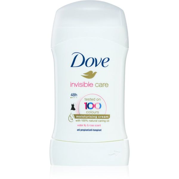 Dove Dove Invisible Care Antiperspirant твърд антиперспирант против бели петна без алкохол Water Lily & Rose 40 мл.