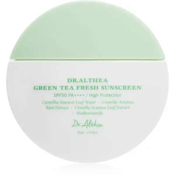 Dr. Althea Dr. Althea Green Tea Fresh Sunscreen слънцезащитен крем за лице с успокояващ ефект SPF 50+ 45 мл.