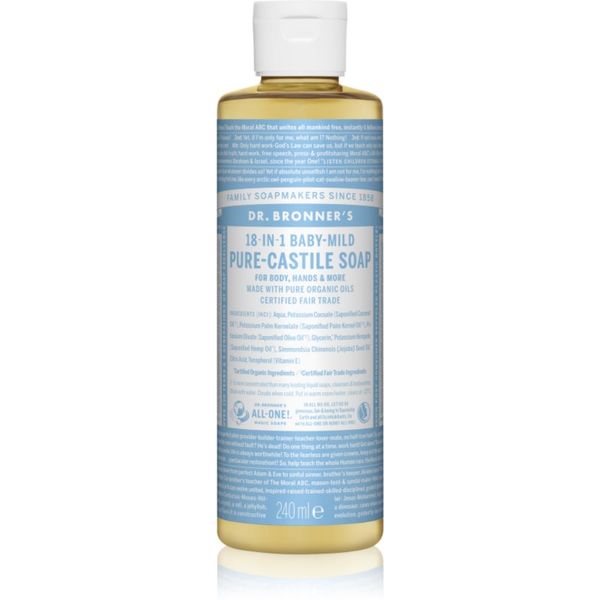 Dr. Bronner’s Dr. Bronner’s Baby-Mild течен универсален сапун без парфюм 240 мл.