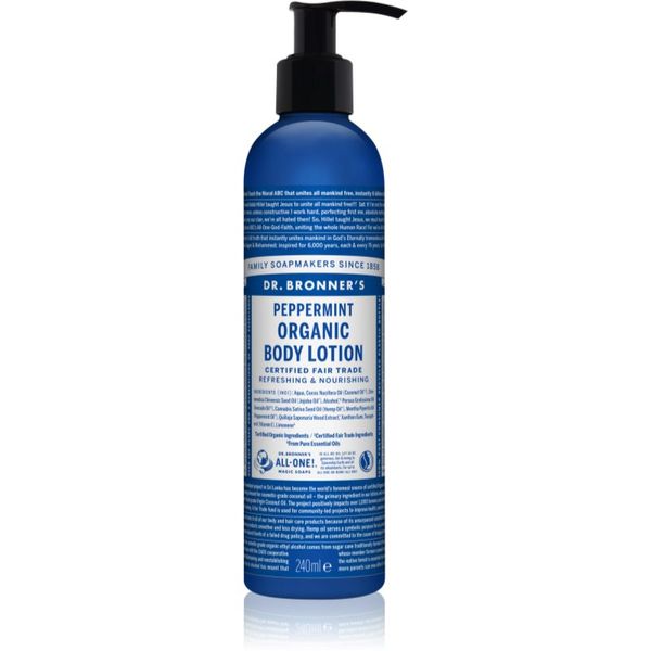 Dr. Bronner’s Dr. Bronner’s Peppermint освежаващ лосион за тяло с хидратиращ ефект 240 мл.