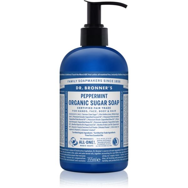 Dr. Bronner’s Dr. Bronner’s Peppermint течен сапун за тяло и коса 355 мл.