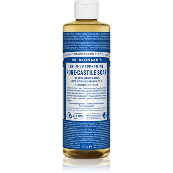 Dr. Bronner’s Dr. Bronner’s Peppermint течен универсален сапун 475 мл.