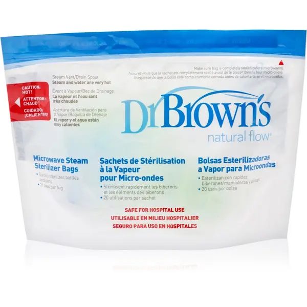 Dr. Brown's Dr. Brown's Microwave Steam Sterilizer Bags пликчета за стерилизиране 5 бр.