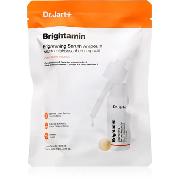 Dr. Jart+ Dr. Jart+ Brightamin Brightening Serum Ampoule активен серум за озаряване и изглаждане на кожата на лицето с витамин С 8.08 гр.
