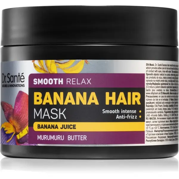 Dr. Santé Dr. Santé Banana хидратираща и изглаждаща маска за суха коса 300 мл.