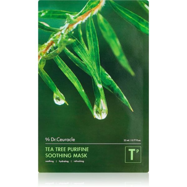 Dr.Ceuracle Dr.Ceuracle Tea Tree Purifine успокояваща платнена маска за проблемна кожа, акне 23 мл.