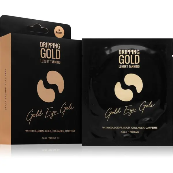Dripping Gold Dripping Gold Luxury Tanning Eye Gels стягащи възглавнички с гел за подочната зона  с хидратиращ ефект 5 бр.
