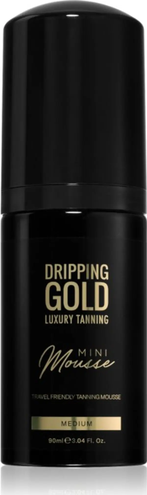 Dripping Gold Dripping Gold Luxury Tanning Mini Mousse автобронзираща пяна за лице и тяло цвят Medium 90 мл.