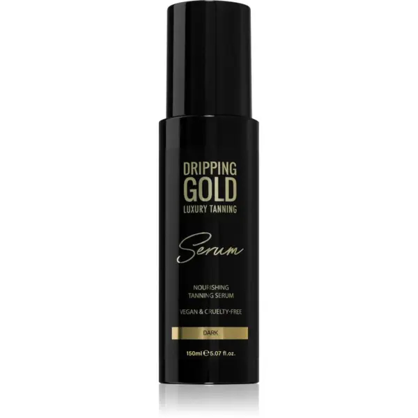 Dripping Gold Dripping Gold Luxury Tanning Serum бронзиращ продукт за тяло и лице цвят Dark 150 мл.