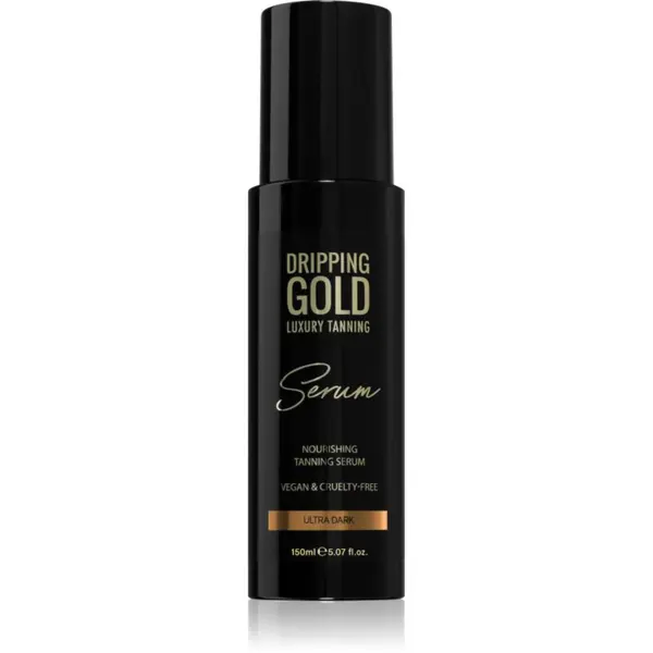 Dripping Gold Dripping Gold Luxury Tanning Serum бронзиращ продукт за тяло и лице цвят Ultra Dark 150 мл.